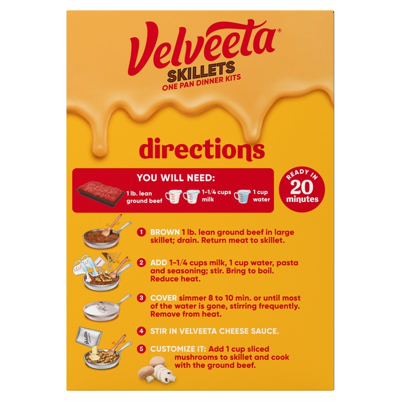Velveeta Skillets Creamy Beef Stroganoff One Pan Dinner Kit, 11.6