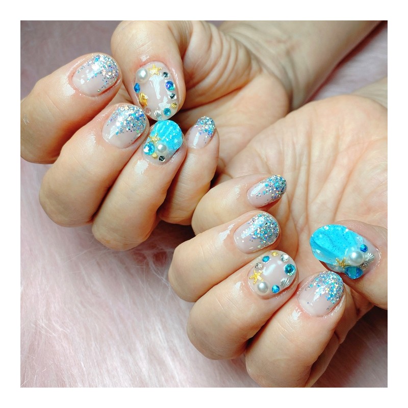 MunNail Shellfish Nail - Long Oval / MunNail 조개네일 -