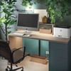 NATURE SUPPLIES Set of Two Natural Wood Cable Management Box,