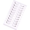 outopen 10 Pairs Bottom Lashes Strip Clear Band Bottom Lash