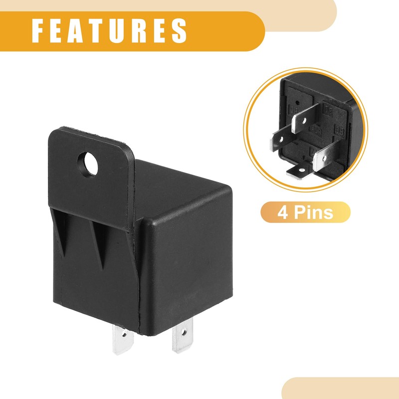 Partuto 5 Pcs Universal Car Relay Switches 12V - Plastic