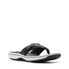 Clarks Clarks womens Breeze Sea Flip Flop, Black Synthetic, 11