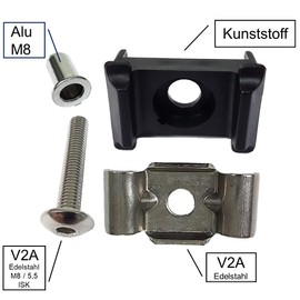 Fence Post Mount Double Rod Fence Kit Black 9005 + Butterfly V2 A Pack of 10)