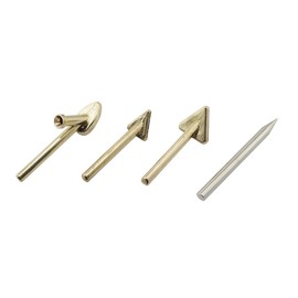 ZYAMY 4PCS Plastic Soldering Tip Triangle Smoothing Tip Soldering Iron Tip Copper Tip with Hole Soldering Rod Heating Smoothing Repair Tool For Fuel Tank Car Bumper Dashboard Kayak Repair