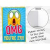 Funny 27th Birthday Card for Friend, OMG You're 27 Screaming