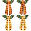 4 Pcs Fall Wreath Sash for Front Door for Garland
