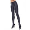 Miss O Wetlook Open Tights, black
