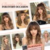Layered Brown Blonde 4x4 Realistic Scalp Wig with Bangs for