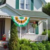Motiloo 1Pcs 3x1.5 Foot Ireland Flag,St.Patrick Day Flag Pleated Fan