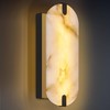 DLUCE 14.17in Alabaster Wall Sconces, Natural Marble Wall Light, Modern