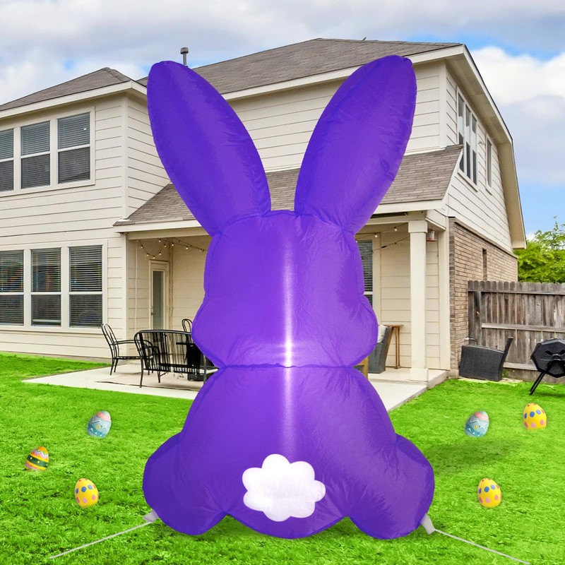 Easter Inflatable Yard Decorations-Easter Bunny Blow Up Cute Rabbits Theme
