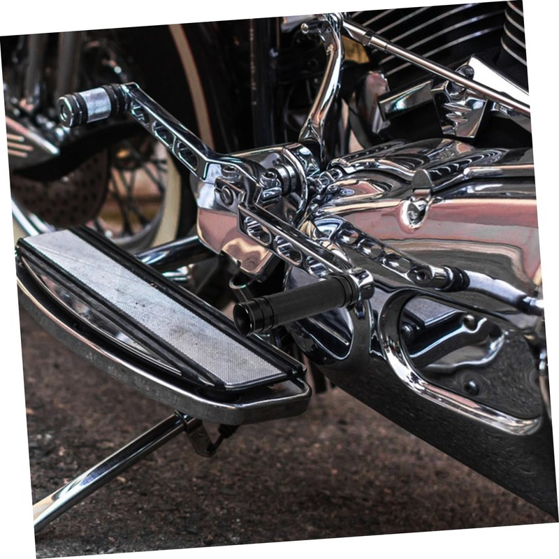 Mobestech Motorcycle Footrests Universal Aluminum Foot Pegs Anti-slip Knurled Design
