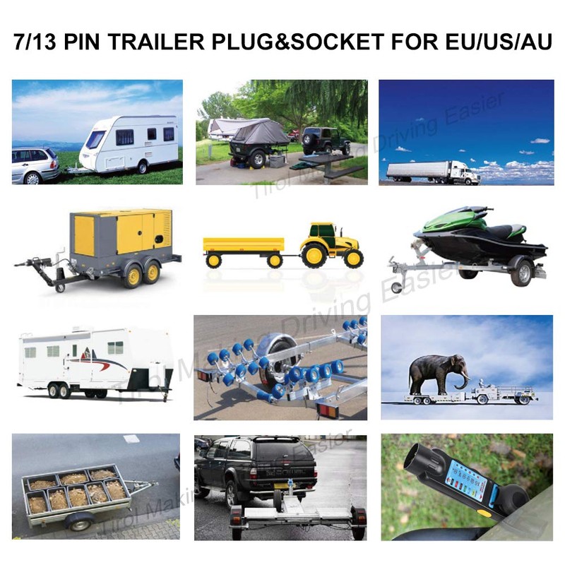 SmartSpec 7 Pin Metal Trailer Socket Connector Caravan Towbar Towing