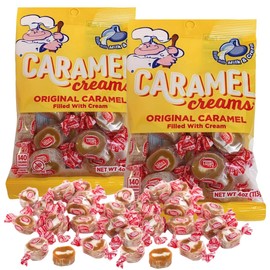 (GOETZES) ORIGINAL CANDY| Original Caramel Creams - Made with Real Milk and Cream - Goetze Candy Individually Wrapped | (2 PACK)