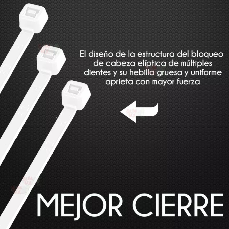 Slim Company Cinchos Plásticos 40 Lb 0.35 Cm X 20