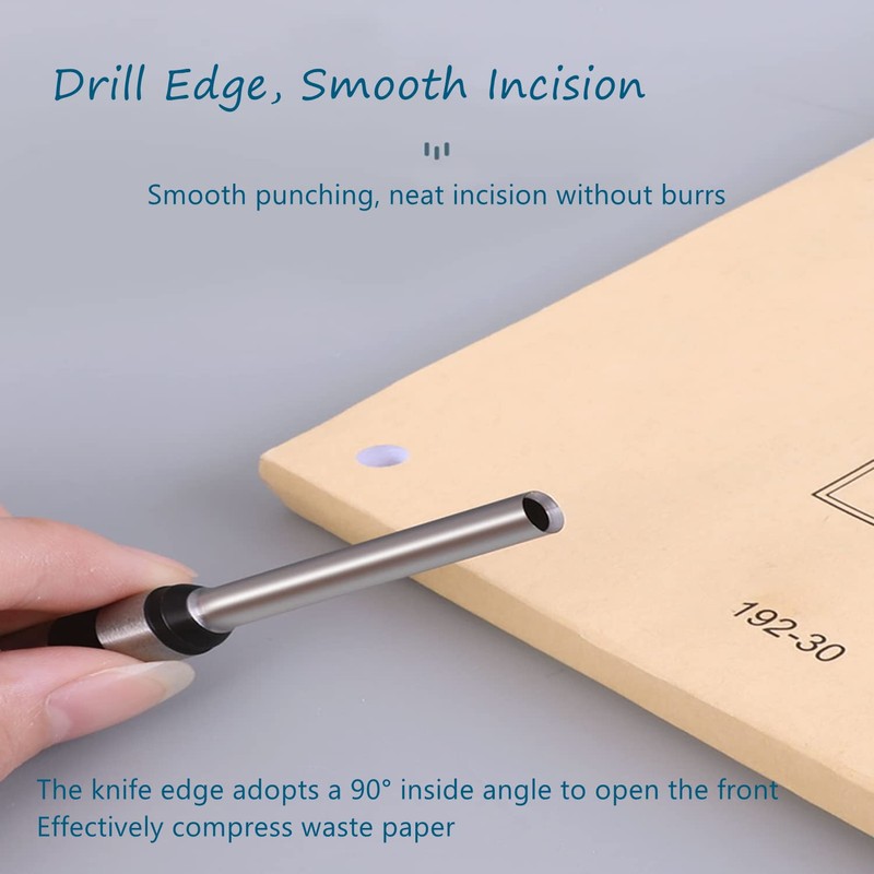 Utoolmart 1/4inch Paper Punch Drill Straight Shank Hollow Punch Bit