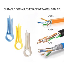 Network Cable Untwist Tool – Wire Straightener & Pair Separator for CAT5/CAT6/CAT7, Quickly Organizes Twisted Pairs for Clean Cabling (Type-A Blue 3 Pcs)