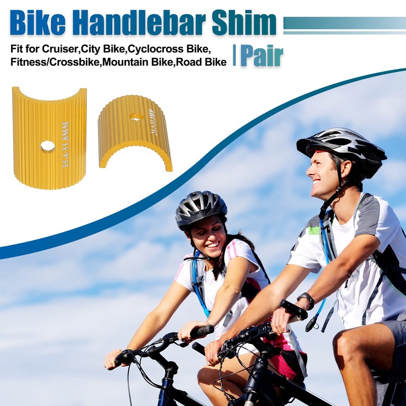 X AUTOHAUX 1Pair Universal Bike Handlebar Shims Handlebar Stem Adapter