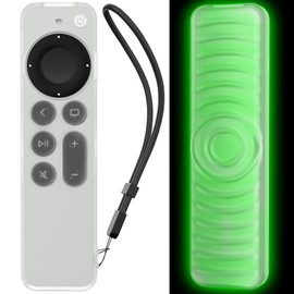 AhaStyle Protective Case for 2021 Apple TV Siri Remote 4k, Anti-Slip Silicone Cover Skin Compatible with Apple TV Remote/Siri Remote [2nd Generation](Glow Green)