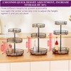 Heavy-Duty 3-Tier Lazy Susan Organizer, Adjustable to Different Heights, Countertop