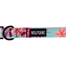 Wolfgang Heavy Duty, Adjustable Dog Collar with Quick Release Nylon Buckle for Walking & Training, DigiFloral Print, Small