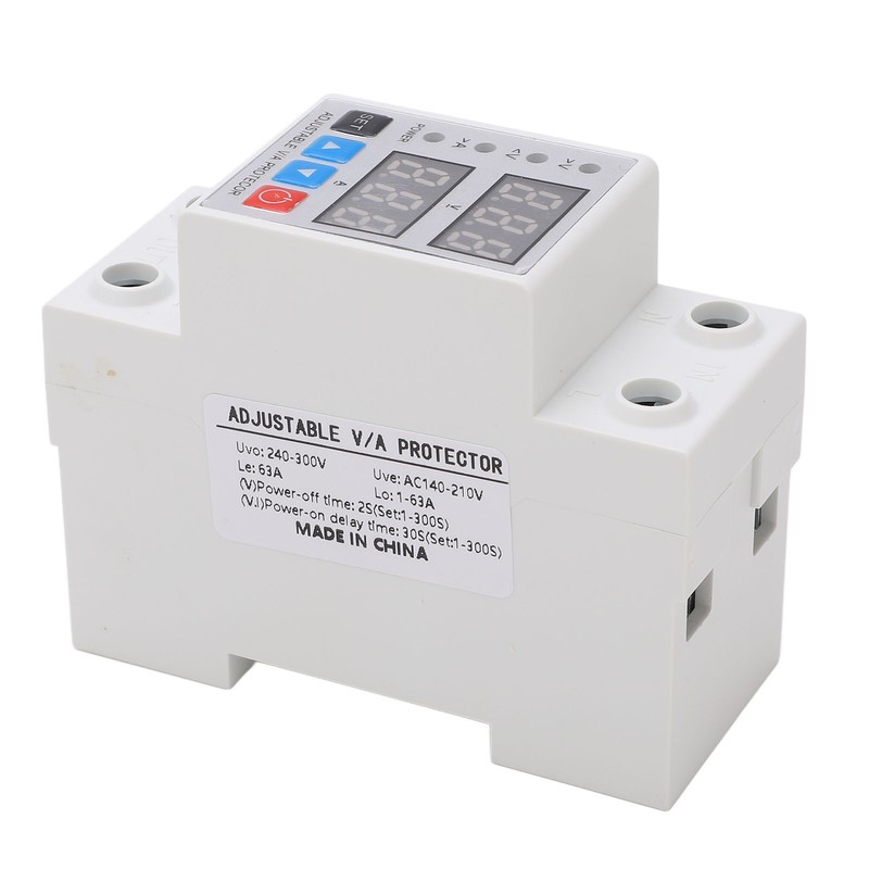 Over Under Voltage Protective Device DIN Rail Adjustable Dual Display