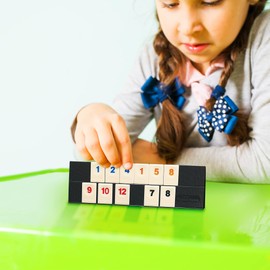 160 Tiles Deluxe Rummy for 6 Players Includes 4 Colors, Orange, Red, Black & Blue