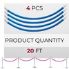 4 PCS Blue Velvet Rope - 5 Ft Crowd Control