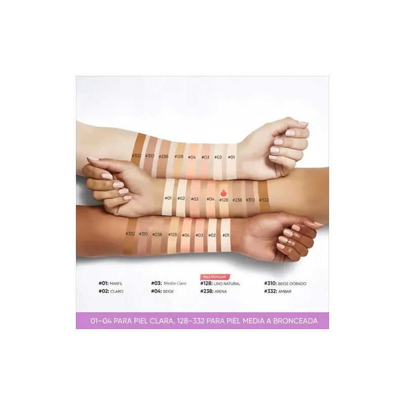 Minimeli Base De Maquillaje Matte Cremosa Fijador Spf30