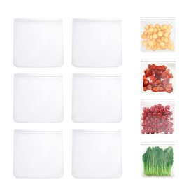 Wjelet 6 Pcs Reusable Gallon Freezer Bags