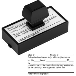 Notary Stamps,Notary Jurat Stamp,Notary Acknowledgement Stamp,Notary Supplies That are Easy to Store(2 Refill Ink Included) (Jurat-Black)
