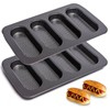 Yomvzake Hot Dot Bun Pan Set of 2, Perforated Carbon