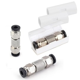 Bambu Lab Upgrade PTFE Tube Connector - 1PCS/3PCS Stainless Steel, Compatible with X1, X1C, X1E, P1P, P1S | Anti-Oxidation & Heat-Resistant
