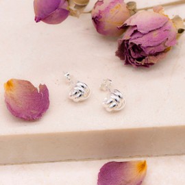 Tuscany Silver Women's Sterling Silver Double Knot Earrings