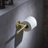KIBI Circular Double Toilet Paper Holder for Bathroom, Solid Brass