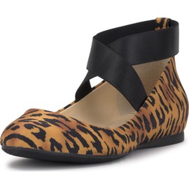 Jessica Simpson Women's Mandayss Ballet Flat, Natural Tiger Print, 9.5
