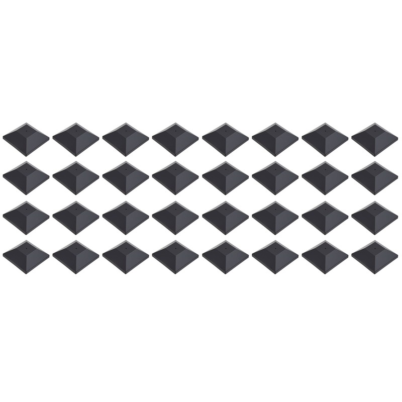 (32 Pack) New Wood Fence Post Black Caps 6X6 (5