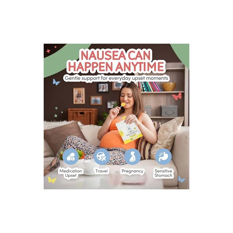 Mommabear Piruleta Natural Aliviar Náuseas Embarazo Mareo Por Movimiento Hecha
