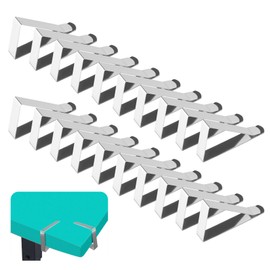 RAINFLOW Picnic Table Cloth Holder Clips - 20 PCS Tablecloth Clips Stainless Steel Windproof Table Cloth Clip for Outdoor Picnic Camping Graduation Wedding Patio Family