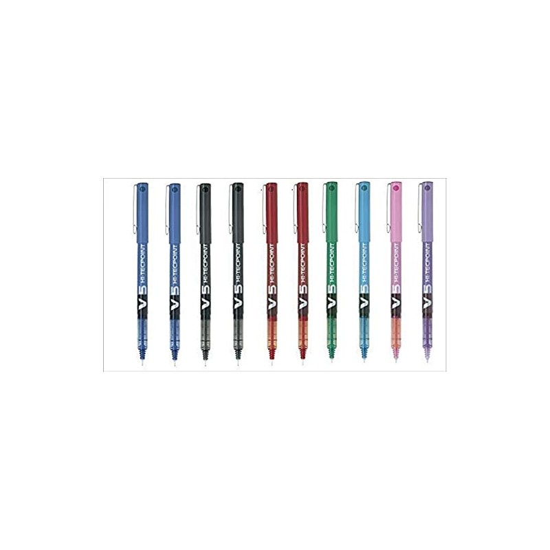 Pilot-Pack of 10 Pilot BX V5 Hi-Tecpoint Pens (2 Blue