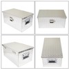 GXYWADY 20 Inch Silver Aluminum Diamond Plate Tool Box with