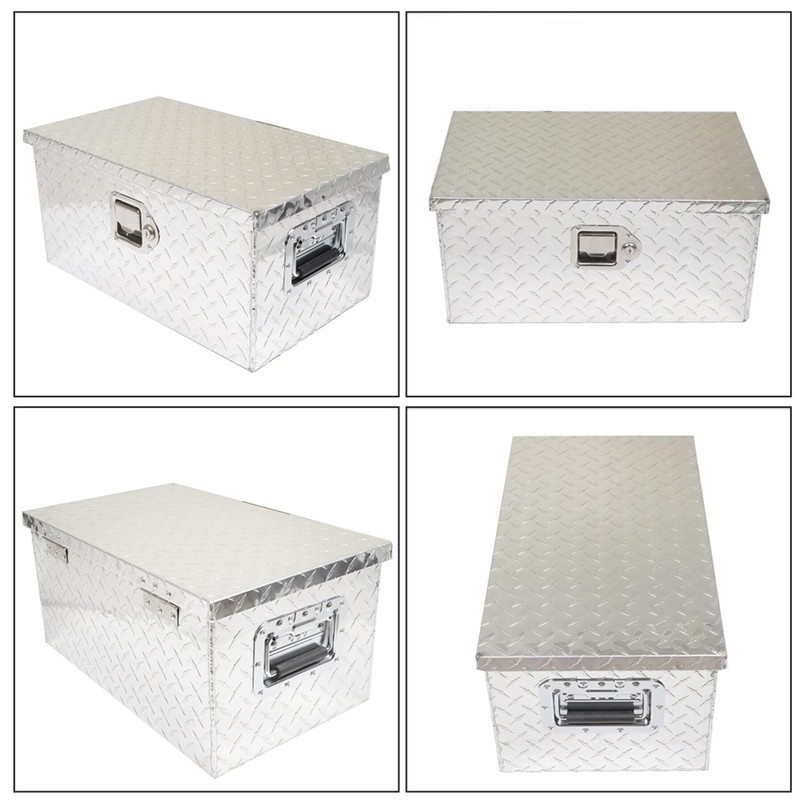 GXYWADY 20 Inch Silver Aluminum Diamond Plate Tool Box with