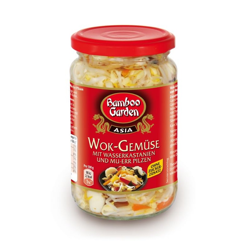 Bamboo Garden Wok Vegetables 330g Draining Weight 180g (Packaging Design