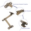sourcing map 2 Pcs Brass Lid Folding Support Hinge, 3"