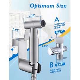 3 Packs BRITULIF Handheld Bidet Sprayer for Toilet, Hand Sprayer Bidet with Adjustable Jet Spray for Toilet Bidet Handheld Cloth Diaper Sprayer Set Muslim Shower for Bathroom