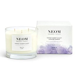 NEOM- Perfect Night's Sleep Scented Candle, 3 Wick | Lavender & Jasmine | Essential Oil Aromatherapy Candle | Scent to Sleep