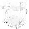 VPABES 2-Tier Small Acrylic Rolling Cart with Wheels,Mobile Side Table
