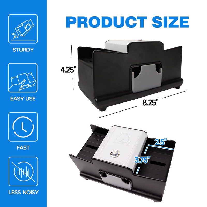 GSE Games & Sports Expert 2-Deck Casino Automatic Card Shuffler,