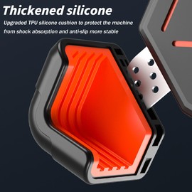 AUCELI Motorcycle Bike Phone Mount, ABS Quick Release Motorcycle Bike Phone Holder for 4.7''-7.2'' Phones, Anti Shake with 360° Rotatable Phone Clip, Motorcycle Bike Handlebar Clamp (Orange)