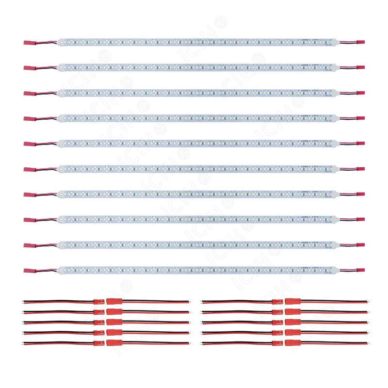 ICIH (Pack-10) Aluminum DC12V 0.7A 8W SMD2835 72LED 0.5M/20" Rigid